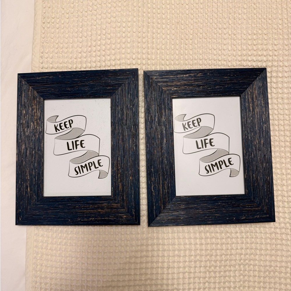 Elegant Navy Picture Frame Set